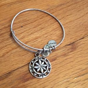 Alex and ani silver compass rose bracelet